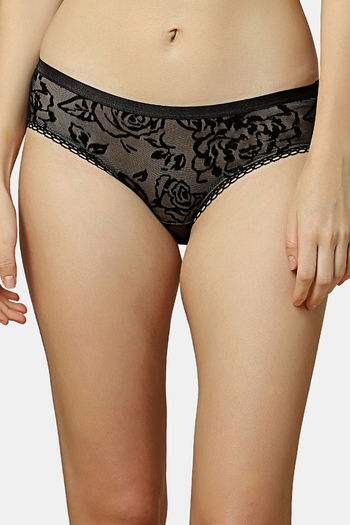 Buy Triumph Medium Rise Full Coverage Hipster Panty - Black Combination